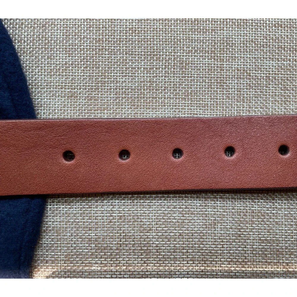 Anderson’s Brown Calf Leather Jean Belt Solid Brass Made in Italy Men’s NWOT
